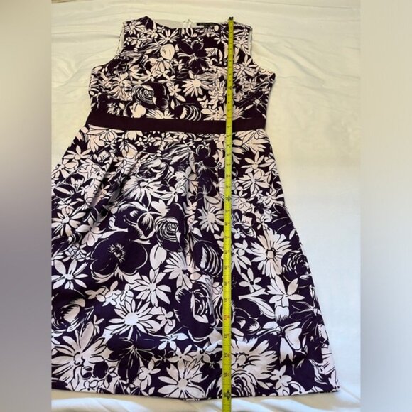 Brooks Brothers Sleeveless Dress Knee Length Floral Print Side Pockets Party - Picture 10 of 12